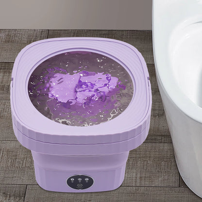 Mini-lave-linge pliable portable compact avec 3 modes pour sous-vêtements, vêtements de bébé, voyage, linge léger