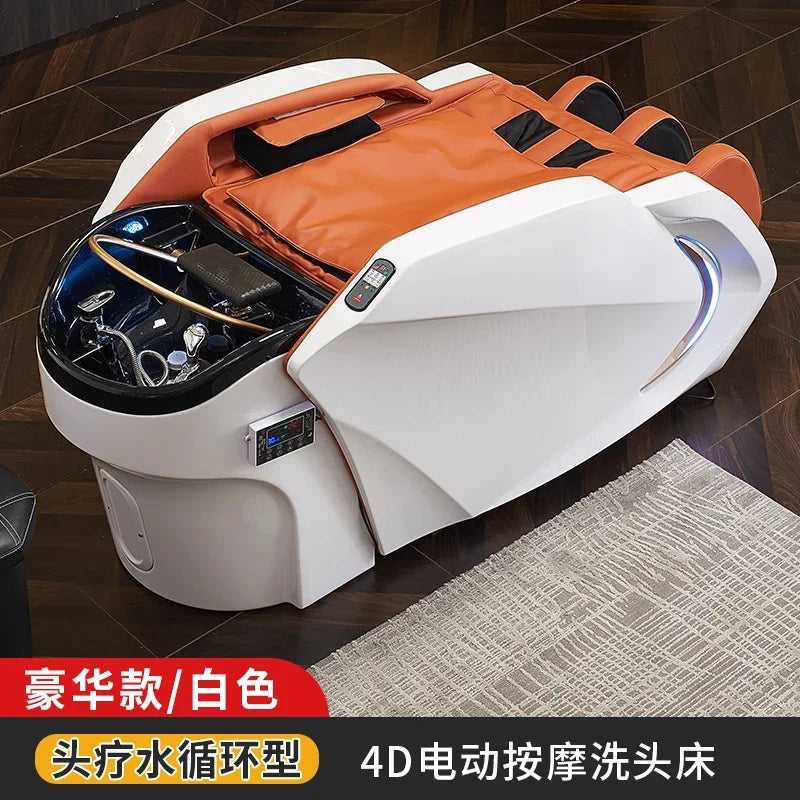 Elektrisches intelligentes Massage-Shampoo-Bett für Friseursalons, spezielles Begasungs-Kopfbehandlungs-Wasserzirkulationsbett