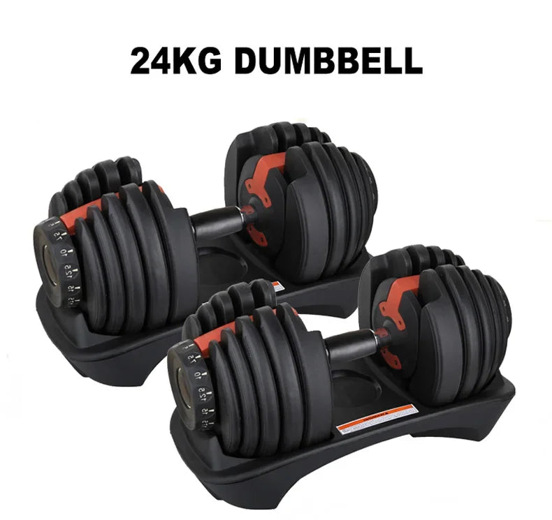 24KG Dumbbells Rubber Iron Adjustment Multiple Weight Dumbell Cheap Adjustable Dumbbells Home fitness equipment