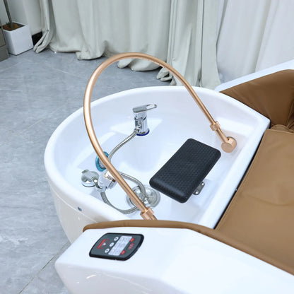 Friseur-Waschbecken für anspruchsvolle Gegenden, elektrisches Massagebett, Haarwaschbecken, Shampoo-Waschbecken, High-End-Friseursalon-Möbel
