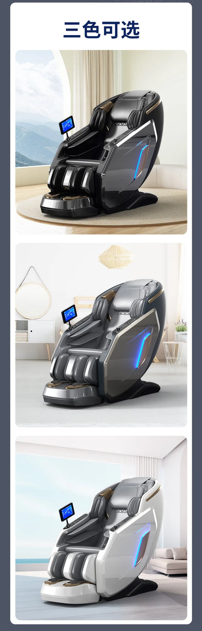4D-Massagesessel für den Haushalt, Doppel-SL-Schiene, Luxus-Raumkapsel, Ganzkörper-Presse, elektrisches Massagesofa