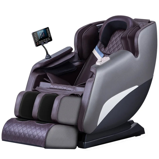 Ganzkörper-Massagesessel mit Zero-Gravity, Massagesessel mit Heizung, Airbags, Bluetooth-Lautsprecher, Fußrolle 110/220V