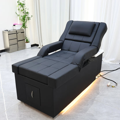 XinSheng Electric Adjustable Lift Shampoo Bed Massage Table All-in-One Salon SPA Massage Bed with Hair Washing Basin & Foot Bath
