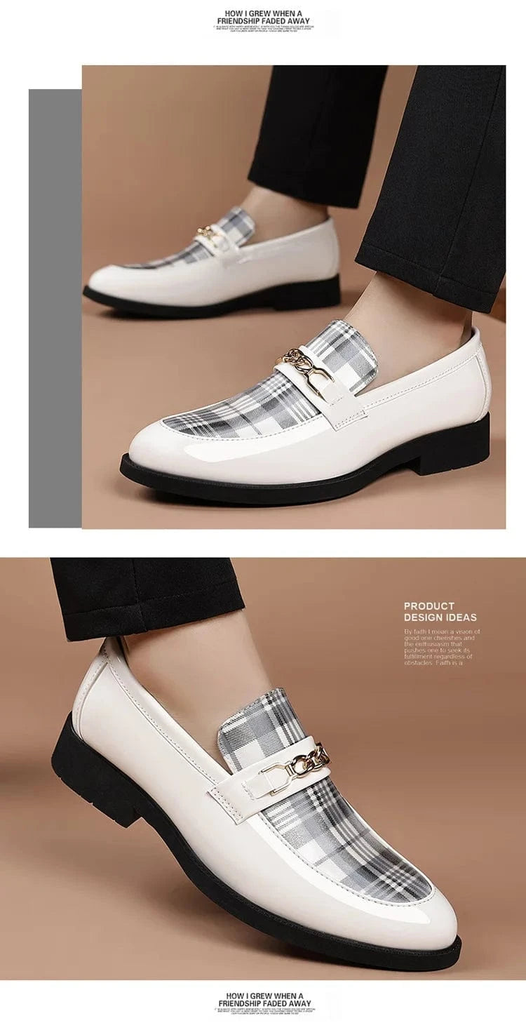 White Men’s Dress Shoes – Pointed Toe Leather Oxfords & Loafers