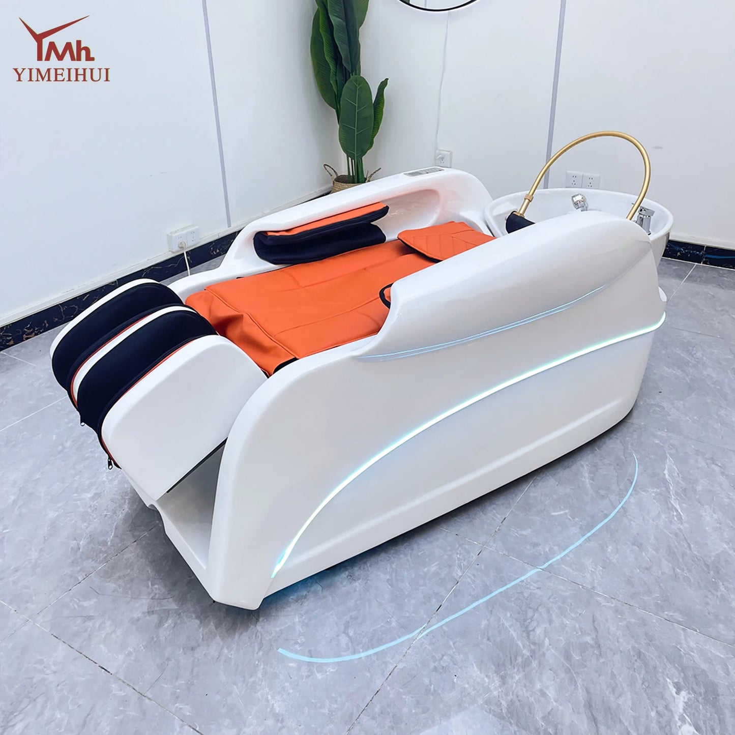 Salon Supplies Water Circulation Table Electric Massage Hairdressing Shampoo Bed Therapy Head for Hair Wash Massage Services