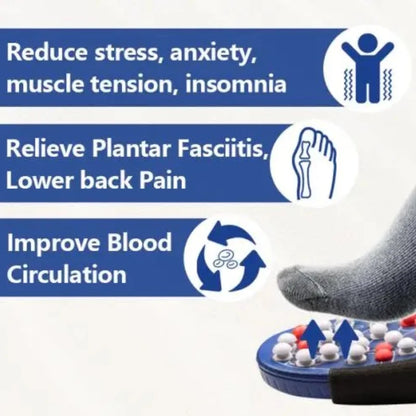 1 Paar Entlastungs-Fußmassage-Pantoffeln, Reflexzonenmassage-Sandalen zur Fußstress-Akupunktur, Gesundheitspflege-Pantoffeln, Schuhe zur Verbesserung der Durchblutung