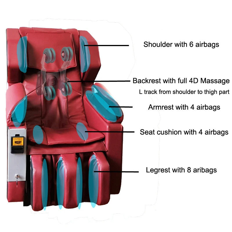 New SL-track Zero Gravity Massage Chair/Professional massage chair