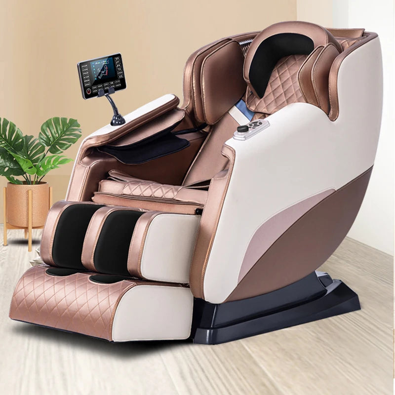 Full Body Massage Chair with Zero Gravity, Massage Chair Recliner with Heating, Airbags, Bluetooth Speaker, Foot Roller 110/220V