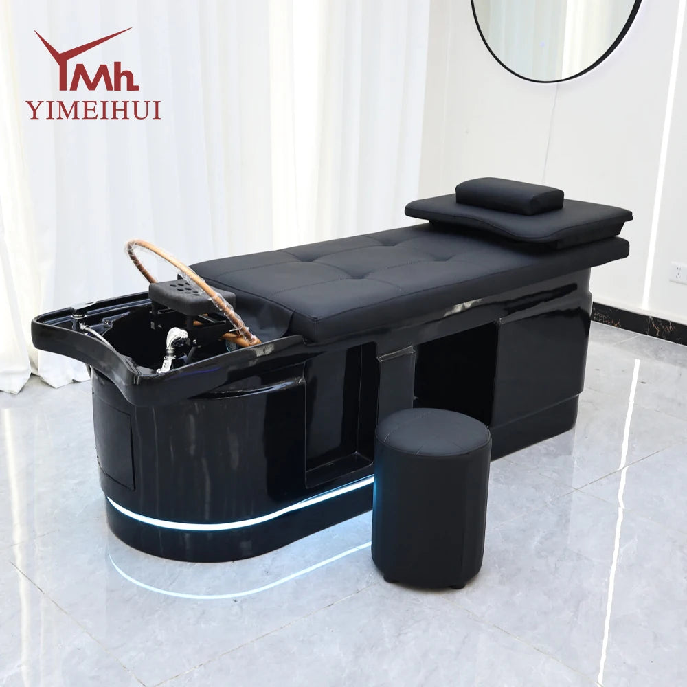 Japanisches Head Spa Bett mit Wasserkreislauf & Begasung für Salon, Spa Haarwaschmassagebett, 1 Jahr Garantie