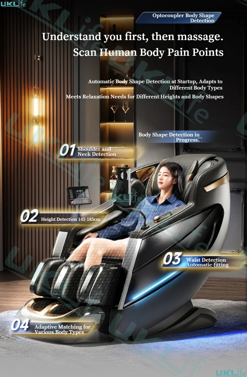 2026 MAX6D Dual-Core Jade-Massagesessel mit Wadenmassage, 152 cm Dual-SL-Schiene, KI-Sprachsteuerung, Schwerelosigkeitsmodus