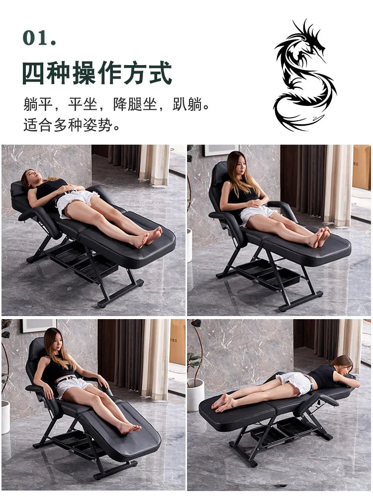 Tattoo Lounge Massage Tables Beauty Knead Comfort Iron Massage Tables Sleep PU Leather Furniture Letti Per Massaggi MH