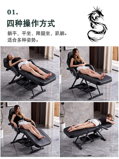 Tattoo Lounge Massage Tables Beauty Knead Comfort Iron Massage Tables Sleep PU Leather Furniture Letti Per Massaggi MH