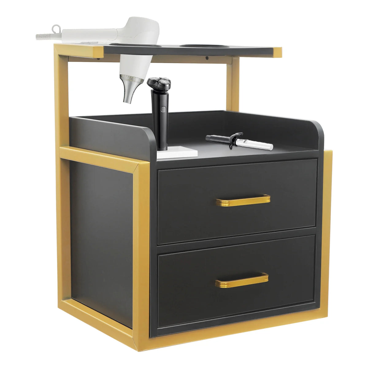 Multifunktionale Salonwagen Wandmontierter Friseurschrank Friseursalon Spezial Dauerwellen-Färbemittel-Ablageregal Möbel