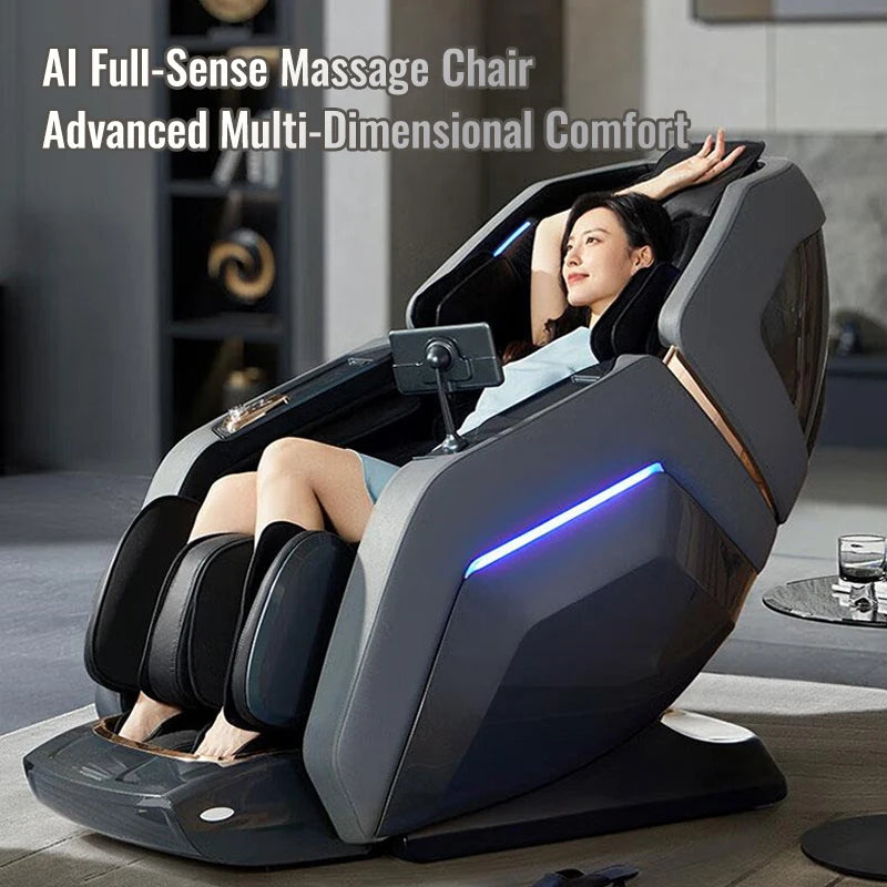 Luxury Zero Gravity Massage Chair Intelligent Home Heating Recline Full Body Airbag Shiatsu Knead Multifunctional Leisure Sofa