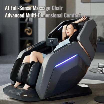 Luxury Zero Gravity Massage Chair Intelligent Home Heating Recline Full Body Airbag Shiatsu Knead Multifunctional Leisure Sofa