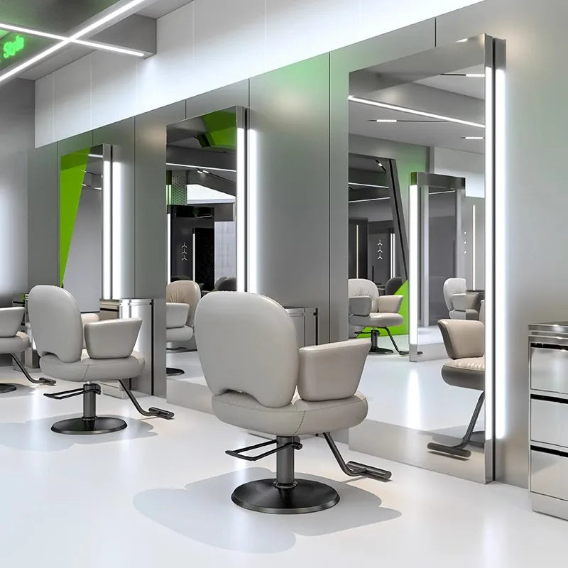 Barber shop mirror hair salon special hair salon mirror table single and double sided perm and dyeing trendy  with lamp floor