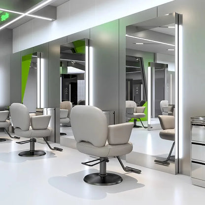 Barber shop mirror hair salon special hair salon mirror table single and double sided perm and dyeing trendy  with lamp floor