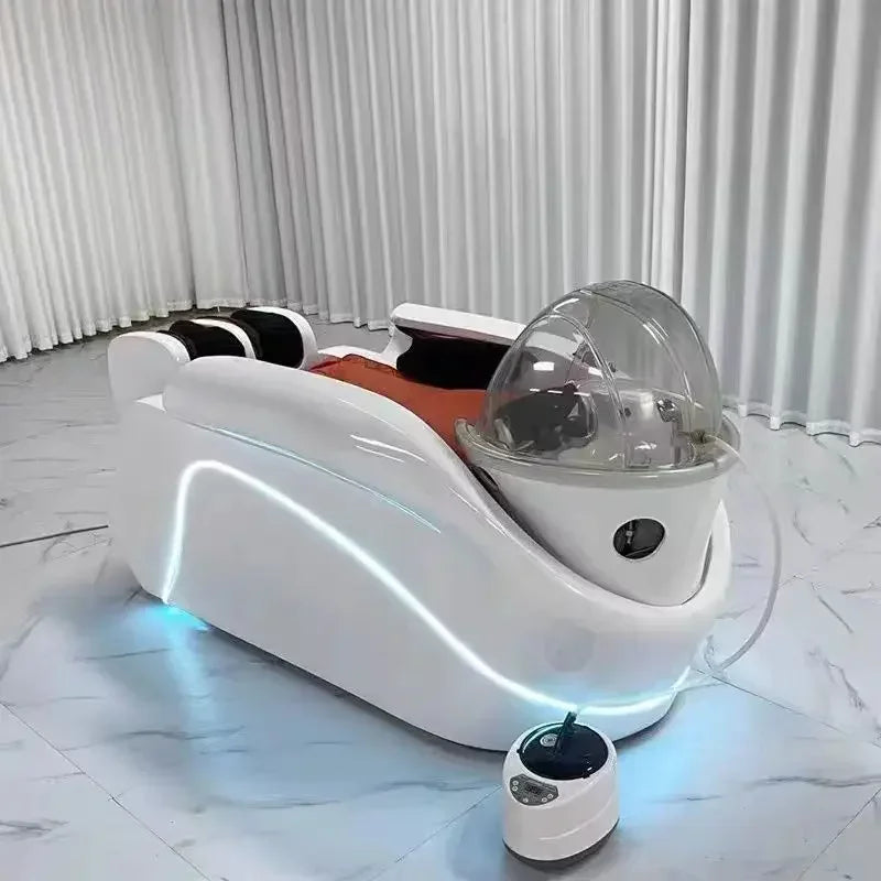 ss neues intelligentes elektrisches Massage-Shampoo-Bett, konstante Temperatur, automatische Wasserzirkulation, Begasungs-Kopftherapie-Bett