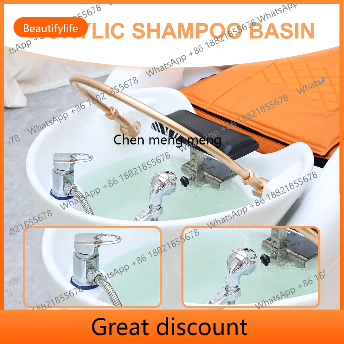 M45 Professional salon furniture hair wash facial nursing reclining head spa electric shampoo massage bed