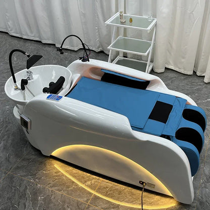 Automatic Smart Electric Massage Shampoo Bed Top Grade Beauty Salon Massage Table Comfort Artifact Salon Furniture Silla FYSC