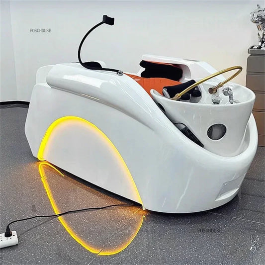 Multifunktionales Massage-Shampoo-Bett Friseursalon Spezial-Shampoo-Stuhl Salon Head Spa Ausrüstung High-End Salonmöbel