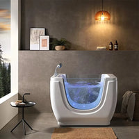 2026 Luxuriöse thermostatische Baby-Spa-Badewanne Whirlpool Freistehende Acryl-Bläschenmassage-Badewanne