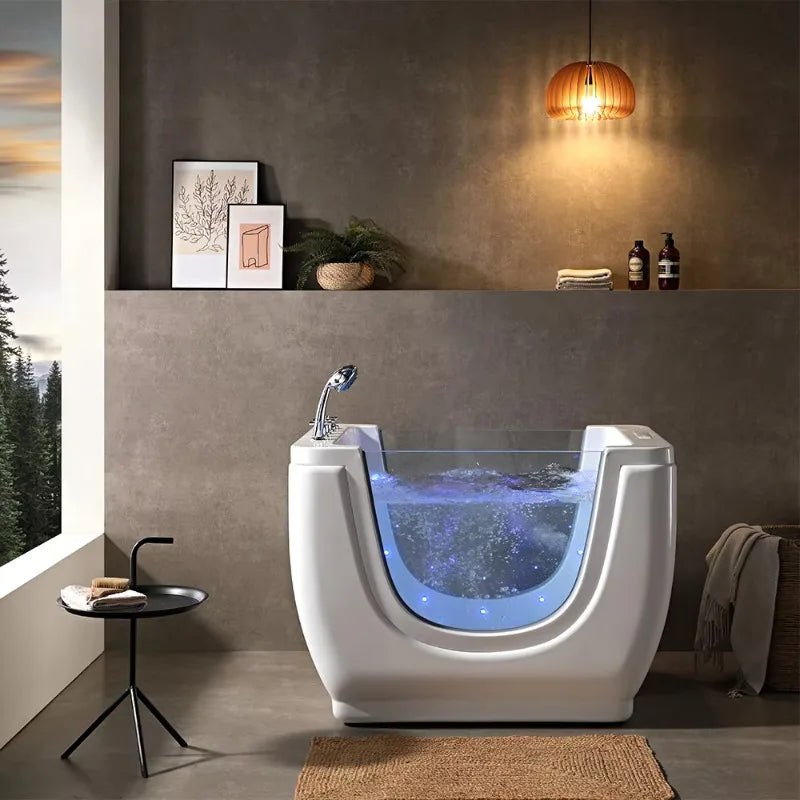 2026 Luxury Thermostatic Baby Spa Bathtub Whirlpool Freestanding Acrylic Bubble Massage Bath Tub