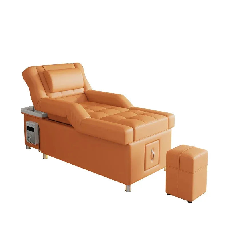 2026 Custom Luxury Modern Head Spa Foot Bath Back Lift Electric Reclining Massage Shampoo Bed