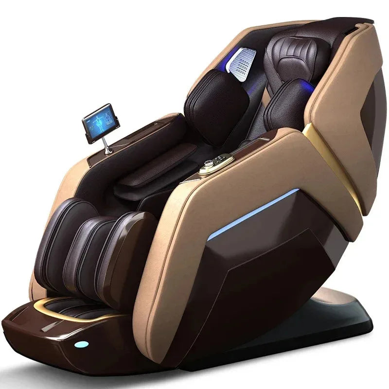 2025 4D Zero Gravity Ganzkörper-Massagesessel Sprachsteuerung Beheizte Rückenlehne Bluetooth-Lautsprecher Airbag-Technologie zur Entspannung