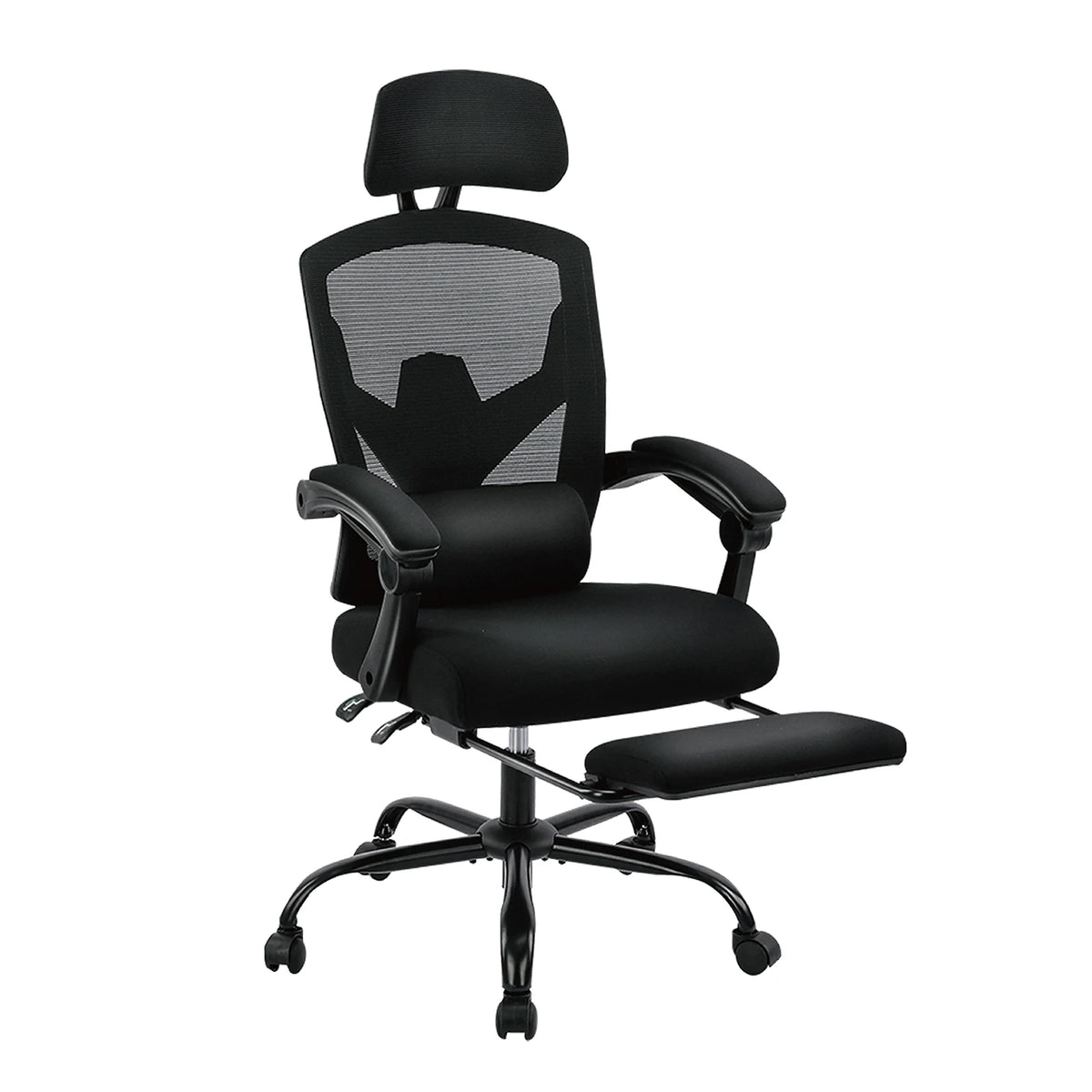JHK Ergonomischer Liege-Gaming-Stuhl mit hoher Rückenlehne aus Mesh, Wohnzimmer-Schaukelstuhl, Bürostuhl, Drehstuhl, Rollstuhl, Lendenstützkissen