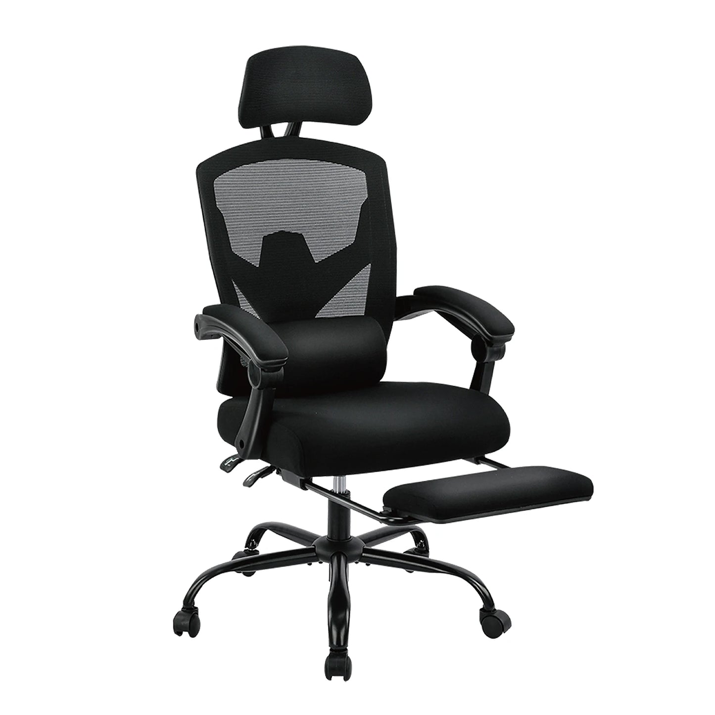 JHK Ergonomischer Liege-Gaming-Stuhl mit hoher Rückenlehne aus Mesh, Wohnzimmer-Schaukelstuhl, Bürostuhl, Drehstuhl, Rollstuhl, Lendenstützkissen