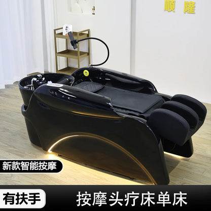 06Qualität Multifunktionales automatisches intelligentes elektrisches Shampoo-Bett Spezial-Massage-Shampoo-Bett für Schönheitssalon
