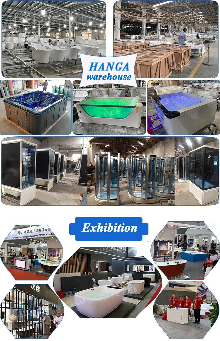 Customization Luxury Steam Shower Room with Jacuzzier Tub Hydro Therapy Massage Steam Bath Room Glass Shower Cabin Wet Sauna Roo