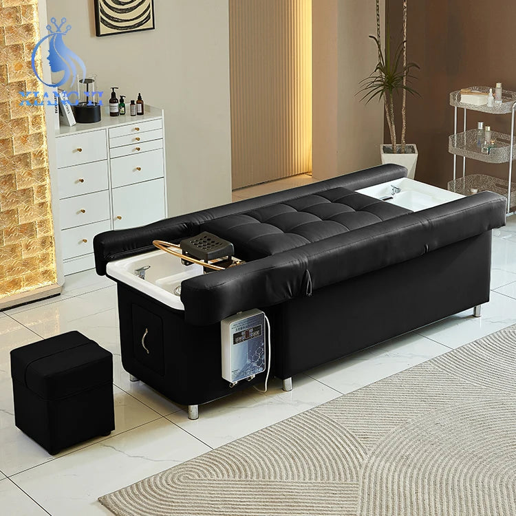 Friseur-Haarwaschbecken Head Spa Bett Rückenlift Thai-Massagestuhl Pedikürstuhl Shampoofunktionsbett