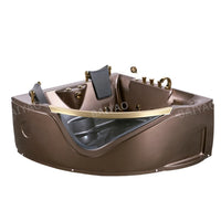 Premium Triangular Acrylic 2-Person Massage Bathtub With Enhanced Hydrotherapy Jets And Chromotherapy Lighting