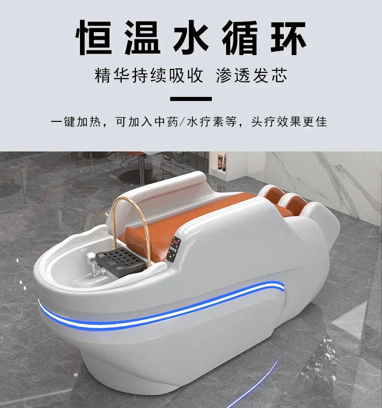 M178 Automatisches intelligentes elektrisches Massage-Shampoo-Bett für Friseursalons, spezielles Wasserzirkulations-Haarpflegebett