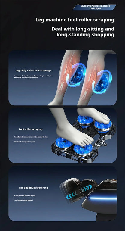 2025 Massagesessel Multifunktional 6D Schwerelosigkeit Shiatsu Luftdruck Bequem Professionell Menschliche Berührung Neueste