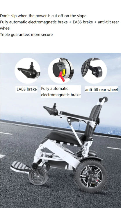 Hot Sell faltbarer Elektrorollstuhl aus Aluminium – mit Motorsteuerung und Lithium-Batterie-Kupplung zur Einstellung von manuellem/elektrischem Betrieb – BZ-E03
