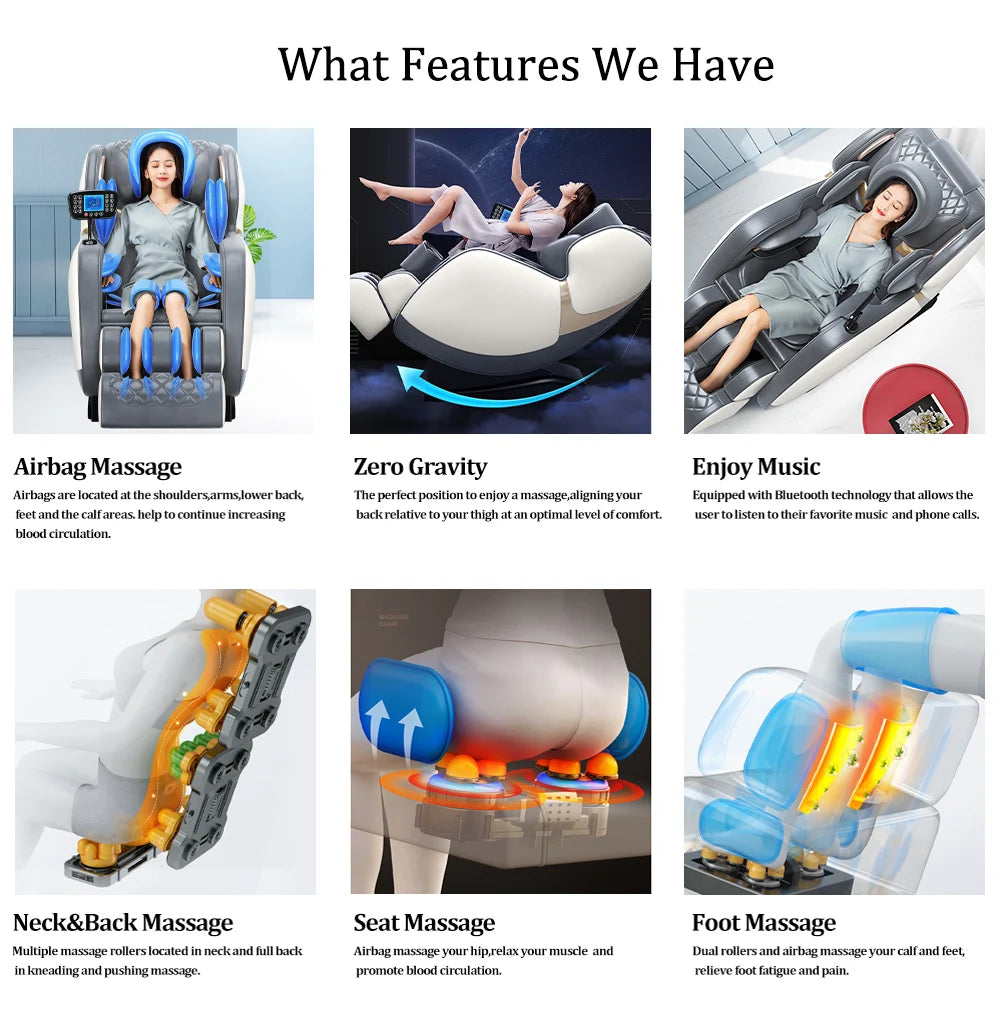 Air Pressure Massage Chait Armchair 8d Massage Chair for Rolling Poltrona Massaggio