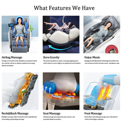 Air Pressure Massage Chait Armchair 8d Massage Chair for Rolling Poltrona Massaggio