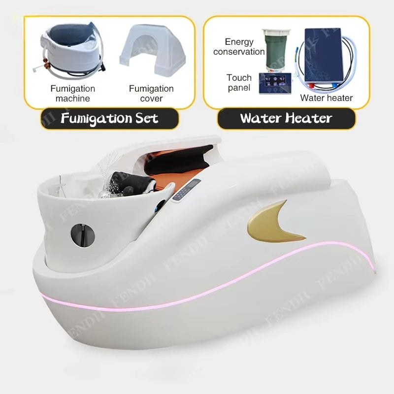 Professional Luxury Lounge Chair Barber Shop Head Spa Massage Shampoo Bed Hair Shampoo Chair