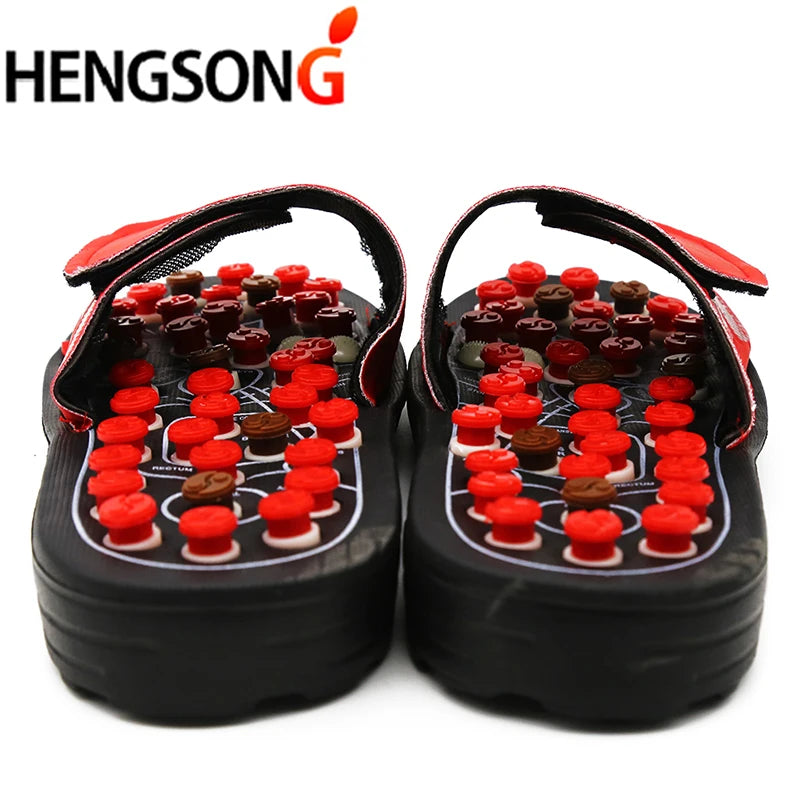 Akupressur Massage Pantoffeln Sandalen für Herren Füße Chinesische Akupressur Therapie Medizinische Rotierende Fußmassage Schuhe Unisex