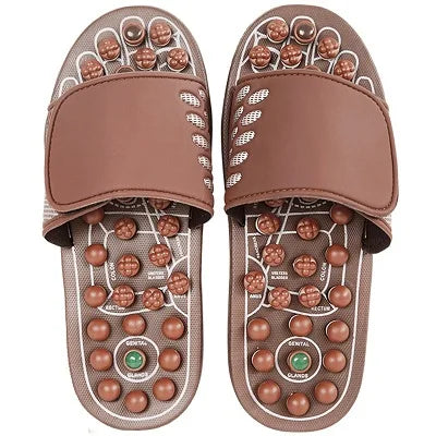 Massageslipper, Jade-Akupunkt-Fußtherapieschuhe, rutschfeste Haussandalen, Massage-Schuhe für Herren und Damen