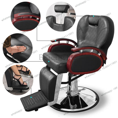 LX Barber Chair Beauty Salon Chair Hair Salon Hydraulic Tilt 360 Rotating Salon EquipmentSSS