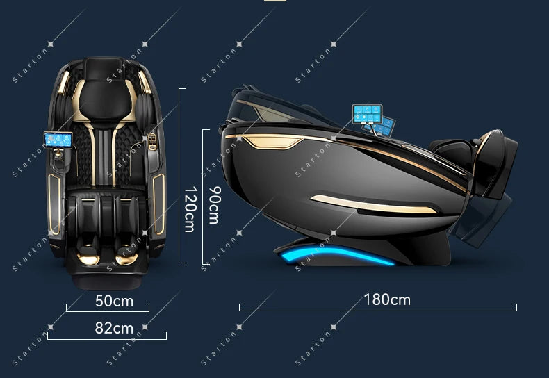 China Luxury 4d Full Body Spa Shampoo Multifunction Vibration zero Gravity Sofa Massage Chair Stretch Pedicure Machine
