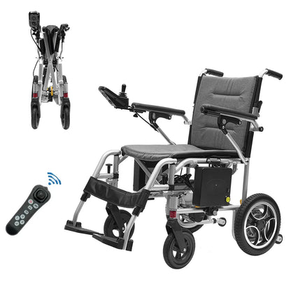 Aluminum Ultra Light Lightweight Folding Remote Wheelchair Handicapped Travel Portable Electric Wheelchairs