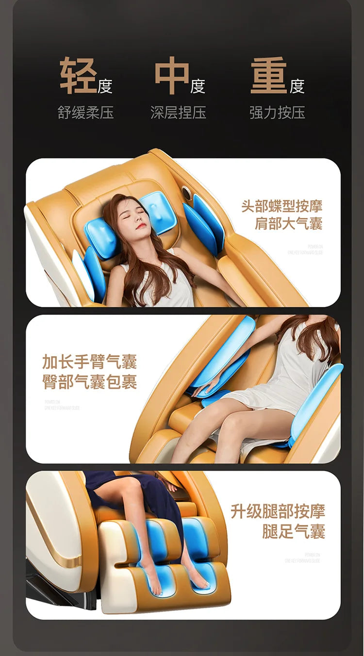 Ganzkörper-Smart-Massagesofa, vollautomatisch, multifunktional, Deluxe, Zero-Gravity-Massagesessel