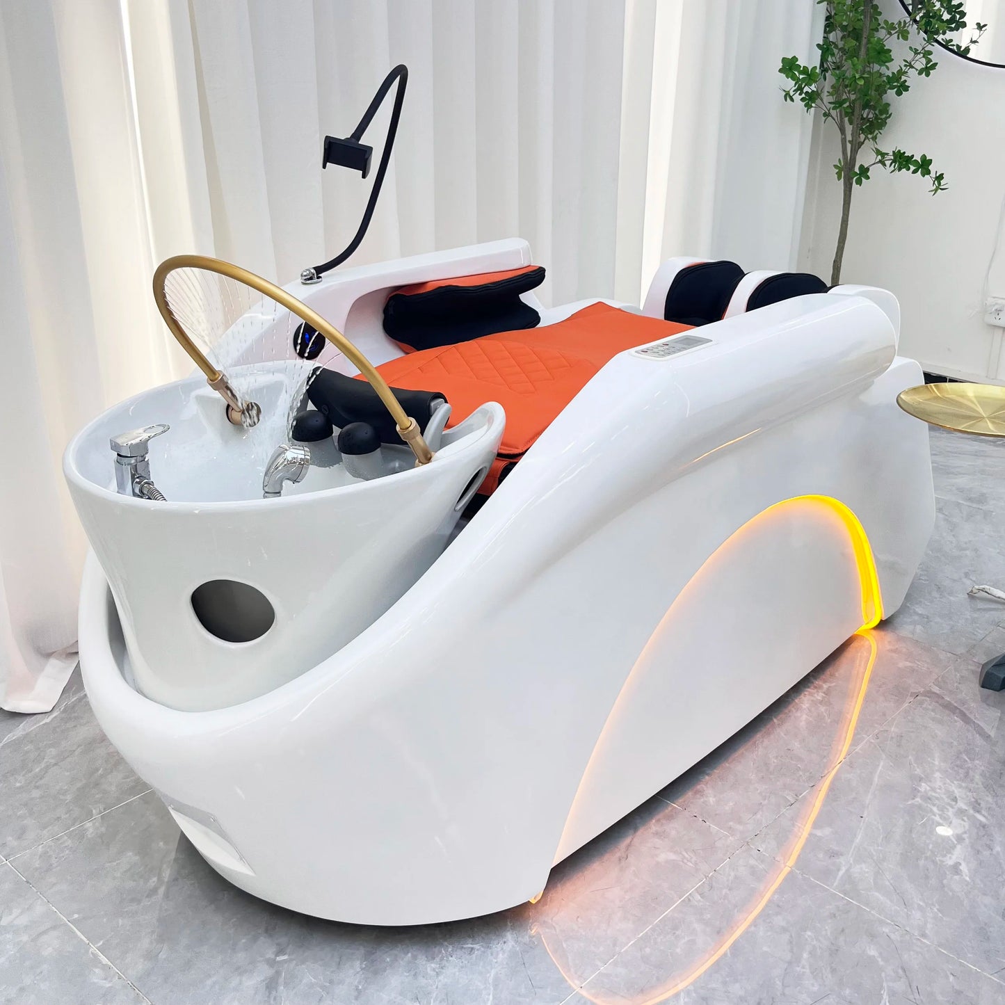 Waschbeckenstuhl, elektrisch intelligente Spa-Massageliege, Waschsessel