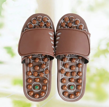 Massageslipper, Jade-Akupunkt-Fußtherapieschuhe, rutschfeste Haussandalen, Massage-Schuhe für Herren und Damen