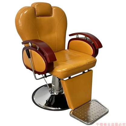 Modern Luxury Barber Chairs Nordic Vintage Lift Swivel Barber Chairs Hairdresser Comfort Commercial Furniture Sandalye FYBC
